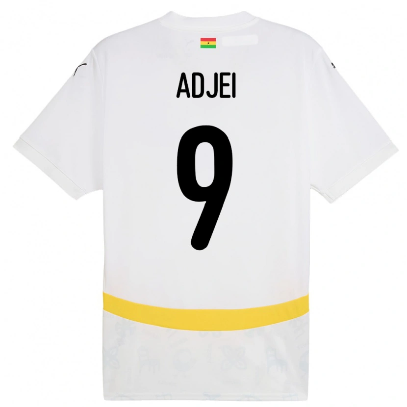 Danxen Mujer Camiseta Ghana Vivian Adjei #9 Blanco 1ª Equipación 24-26 La Camisa México