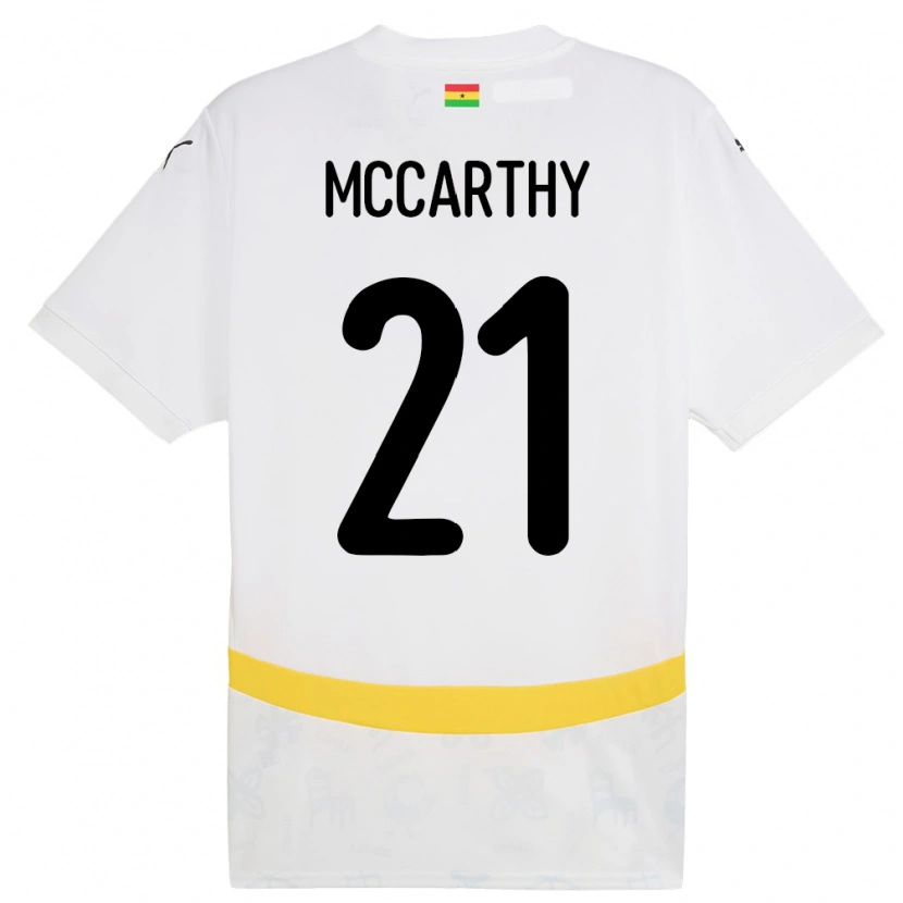 Danxen Mujer Camiseta Ghana Kerrie Mccarthy #21 Blanco 1ª Equipación 24-26 La Camisa México