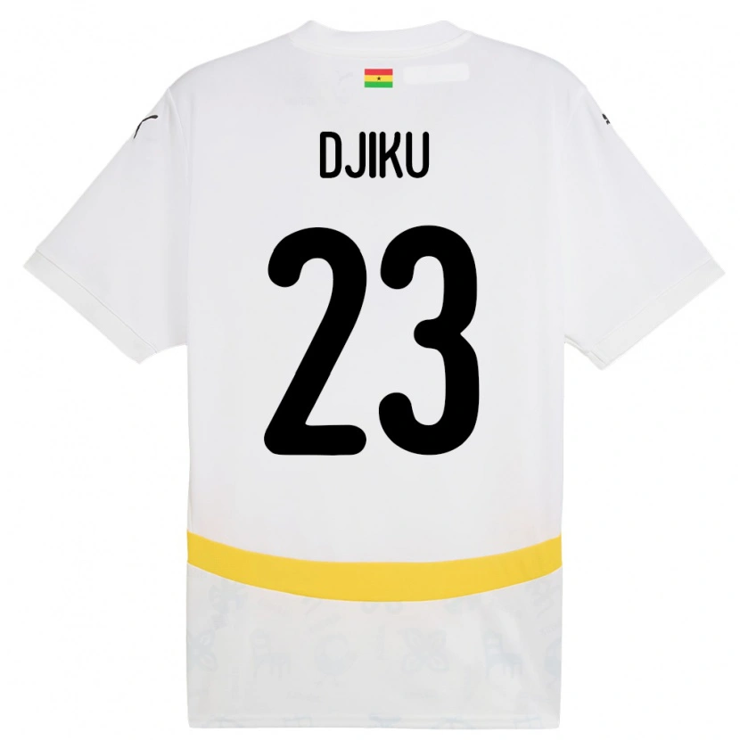Danxen Mujer Camiseta Ghana Alexander Djiku #23 Blanco 1ª Equipación 24-26 La Camisa México