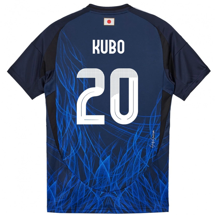 Danxen Mujer Camiseta Japón Takefusa Kubo #20 Azul Oscuro 1ª Equipación 24-26 La Camisa México