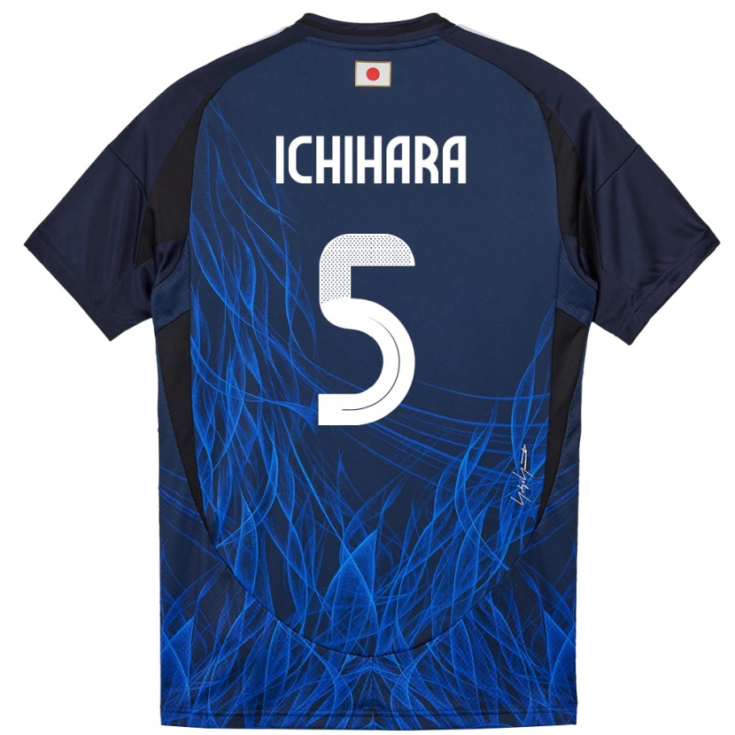 Danxen Mujer Camiseta Japón Rion Ichihara #5 Azul Oscuro 1ª Equipación 24-26 La Camisa México