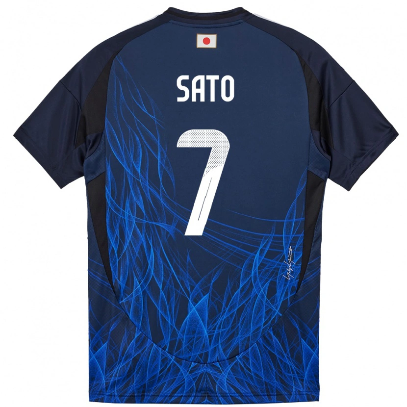Danxen Mujer Camiseta Japón Ryunosuke Sato #7 Azul Oscuro 1ª Equipación 24-26 La Camisa México