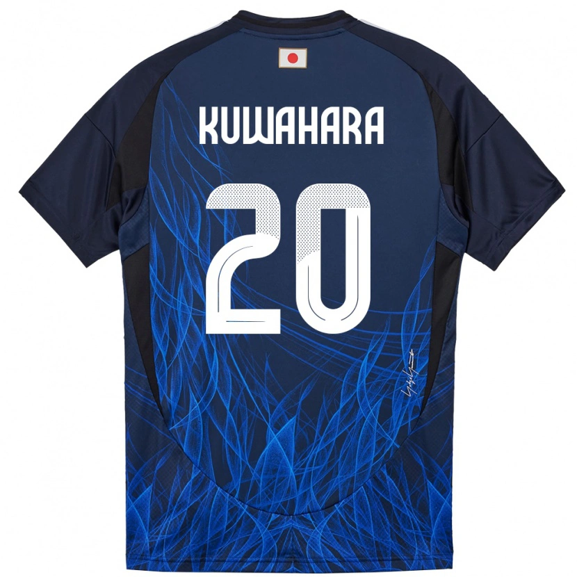 Danxen Mujer Camiseta Japón Rikuto Kuwahara #20 Azul Oscuro 1ª Equipación 24-26 La Camisa México