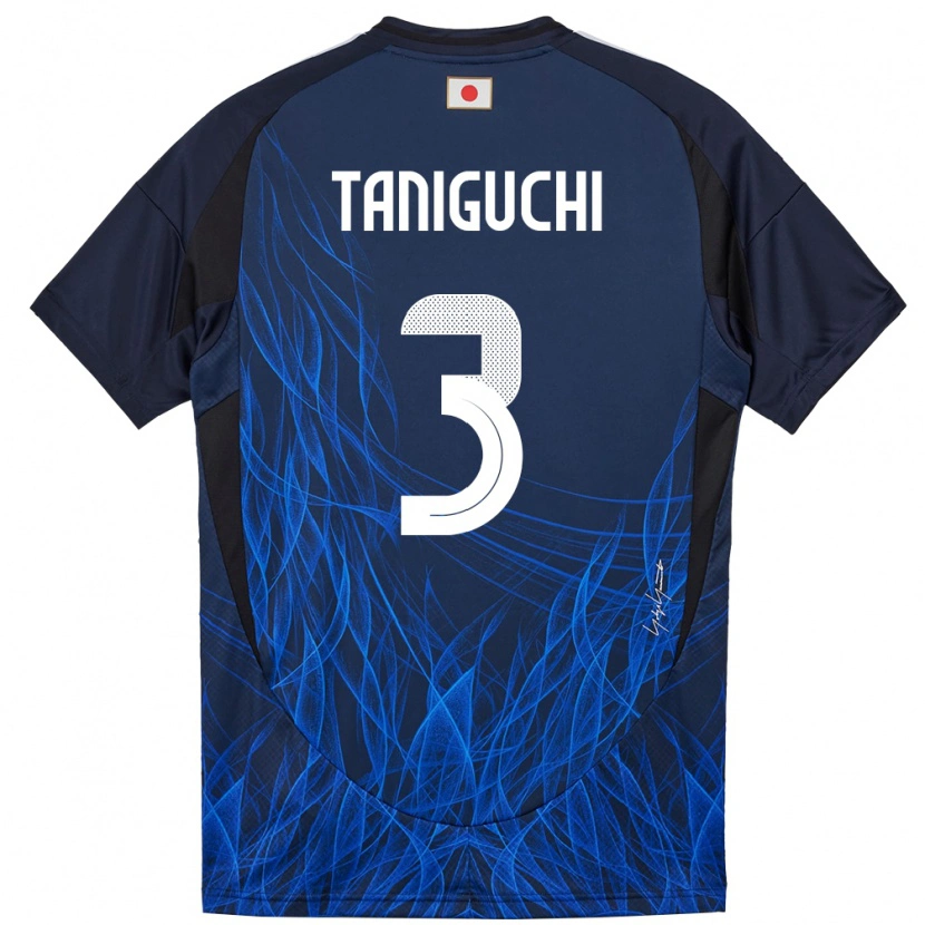Danxen Mujer Camiseta Japón Shogo Taniguchi #3 Azul Oscuro 1ª Equipación 24-26 La Camisa México