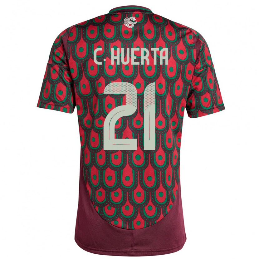 Danxen Mujer Camiseta México César Huerta #21 Granate 1ª Equipación 24-26 La Camisa México