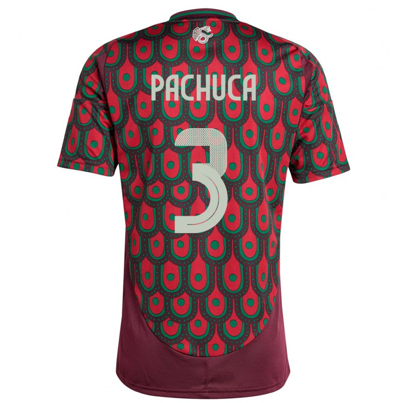 Danxen Mujer Camiseta México José Pachuca #3 Granate 1ª Equipación 24-26 La Camisa México