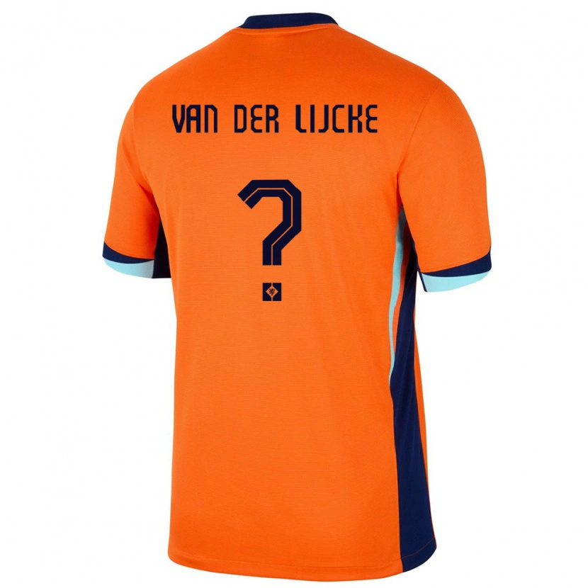 Danxen Mujer Camiseta Países Bajos Donny Van Der Lijcke #0 Naranja 1ª Equipación 24-26 La Camisa México