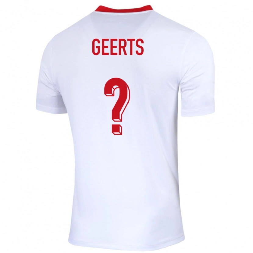 Danxen Mujer Camiseta Polonia Enzo Geerts #0 Blanco 1ª Equipación 24-26 La Camisa México