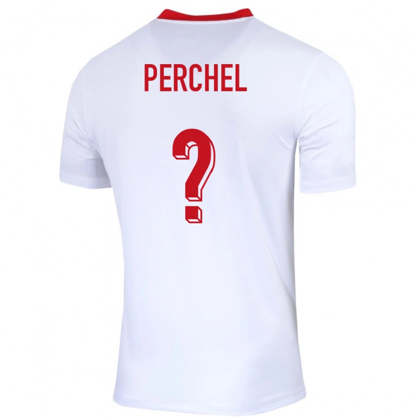 Danxen Mujer Camiseta Polonia Michal Perchel #0 Blanco 1ª Equipación 24-26 La Camisa México