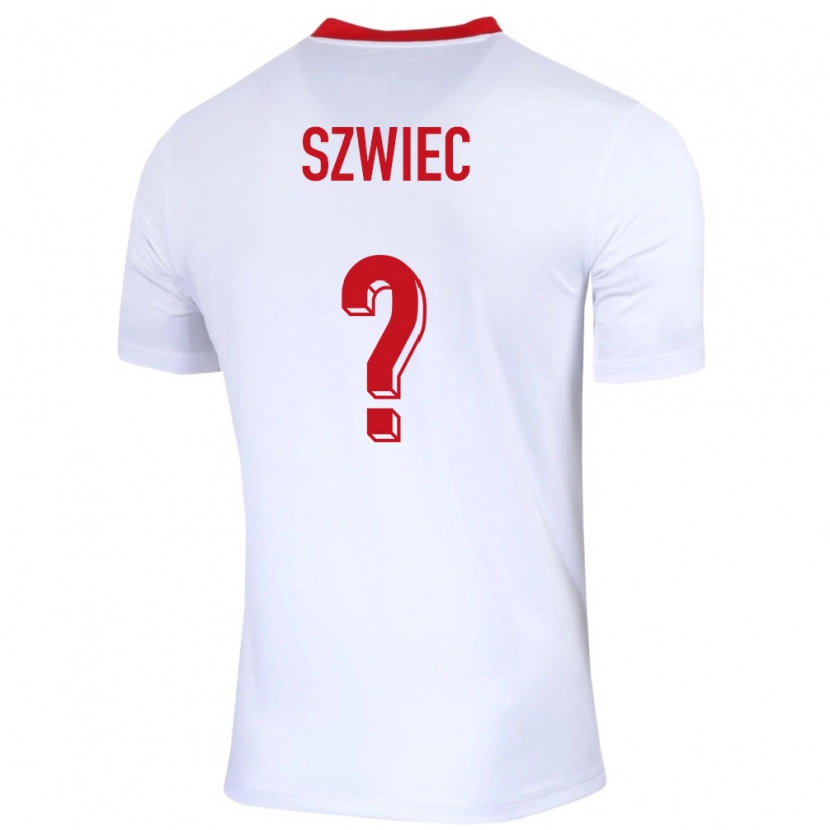 Danxen Mujer Camiseta Polonia Dawid Szwiec #0 Blanco 1ª Equipación 24-26 La Camisa México