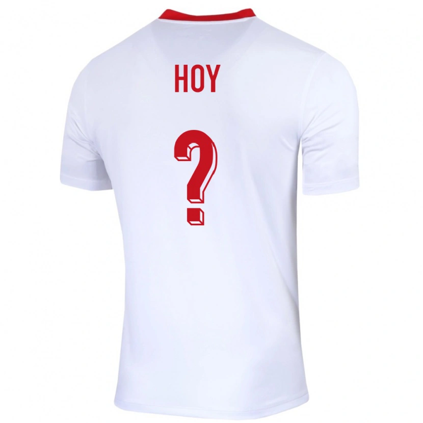 Danxen Mujer Camiseta Polonia Justin Hoy #0 Blanco 1ª Equipación 24-26 La Camisa México