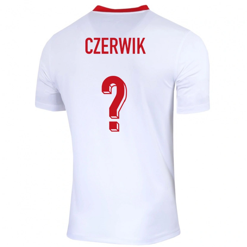 Danxen Mujer Camiseta Polonia Jaroslaw Czerwik #0 Blanco 1ª Equipación 24-26 La Camisa México