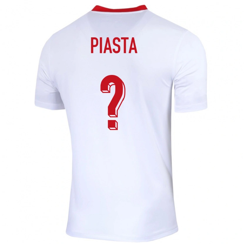 Danxen Mujer Camiseta Polonia Szymon Piasta #0 Blanco 1ª Equipación 24-26 La Camisa México