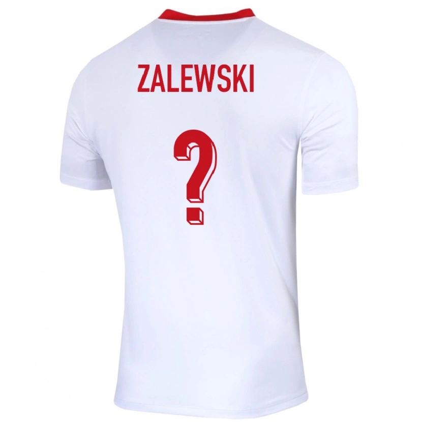 Danxen Mujer Camiseta Polonia Zachary Zalewski #0 Blanco 1ª Equipación 24-26 La Camisa México