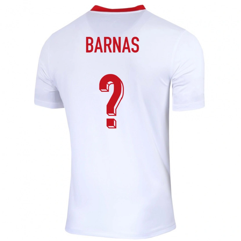 Danxen Mujer Camiseta Polonia Fabian Barnas #0 Blanco 1ª Equipación 24-26 La Camisa México