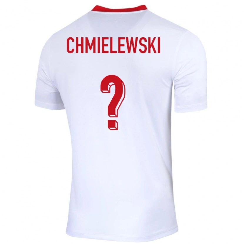 Danxen Mujer Camiseta Polonia Jakub Chmielewski #0 Blanco 1ª Equipación 24-26 La Camisa México