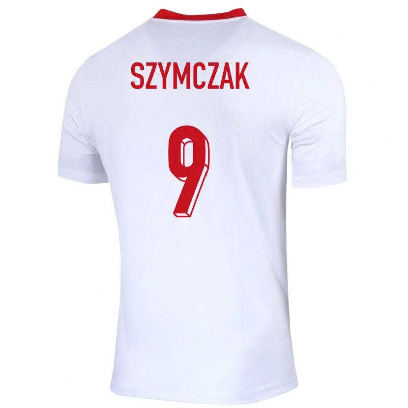Danxen Mujer Camiseta Polonia Filip Szymczak #9 Blanco 1ª Equipación 24-26 La Camisa México