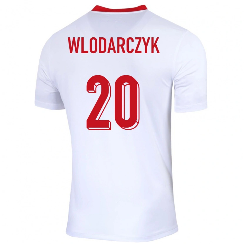 Danxen Mujer Camiseta Polonia Szymon Wlodarczyk #20 Blanco 1ª Equipación 24-26 La Camisa México