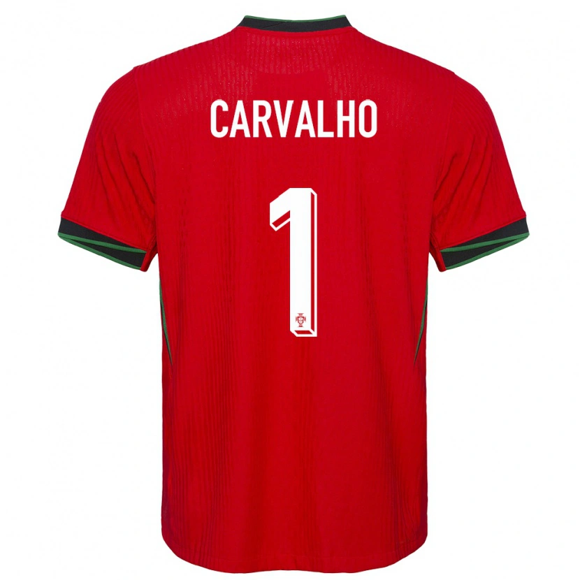 Danxen Mujer Camiseta Portugal João Carvalho #1 Rojo 1ª Equipación 24-26 La Camisa México