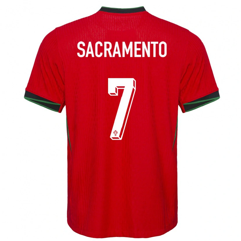 Danxen Mujer Camiseta Portugal Medgilson Sacramento #7 Rojo 1ª Equipación 24-26 La Camisa México