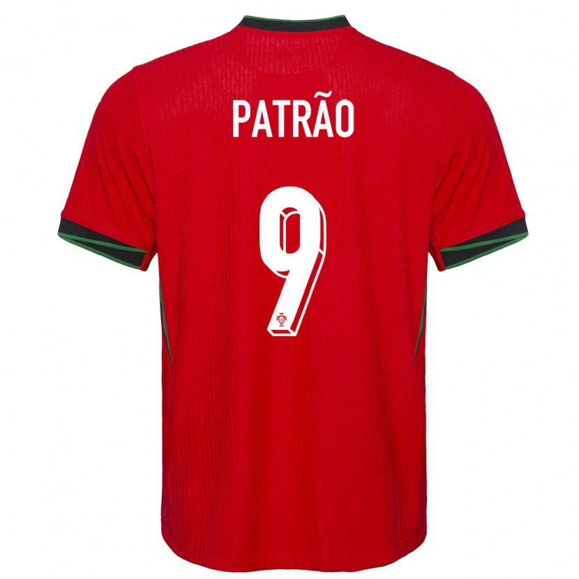 Danxen Mujer Camiseta Portugal Afonso Patrão #9 Rojo 1ª Equipación 24-26 La Camisa México