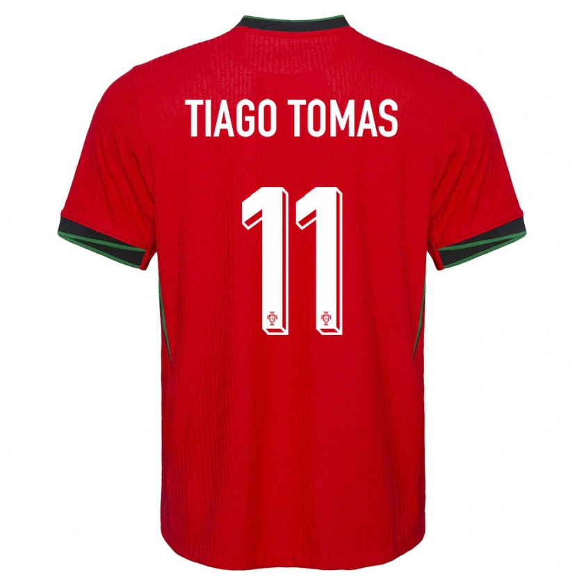 Danxen Mujer Camiseta Portugal Tiago Tomás #11 Rojo 1ª Equipación 24-26 La Camisa México