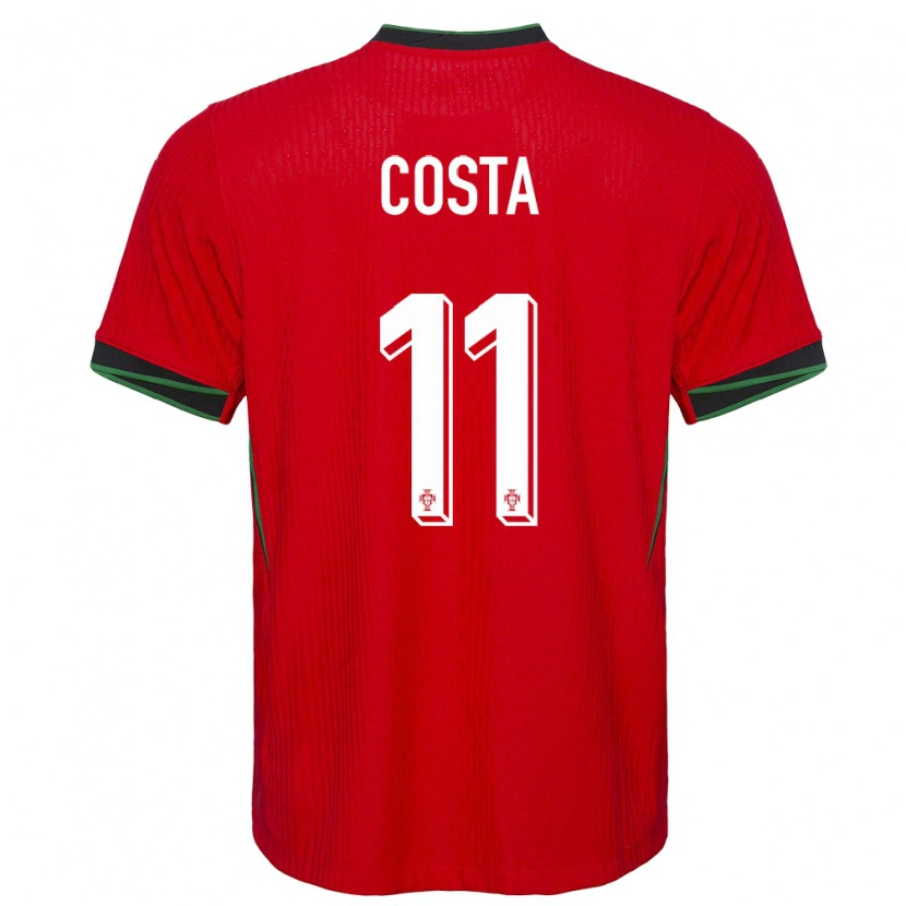 Danxen Mujer Camiseta Portugal Daniel Costa #11 Rojo 1ª Equipación 24-26 La Camisa México