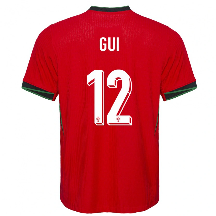 Danxen Mujer Camiseta Portugal Gui #12 Rojo 1ª Equipación 24-26 La Camisa México