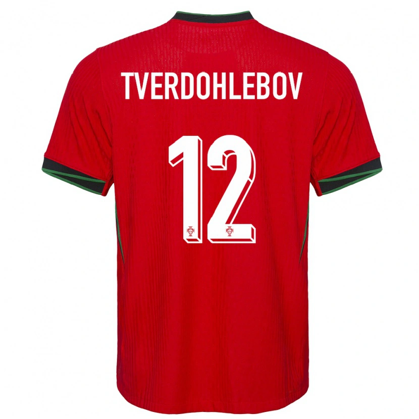 Danxen Mujer Camiseta Portugal Alex Tverdohlebov #12 Rojo 1ª Equipación 24-26 La Camisa México