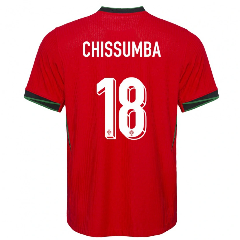 Danxen Mujer Camiseta Portugal Chissumba #18 Rojo 1ª Equipación 24-26 La Camisa México