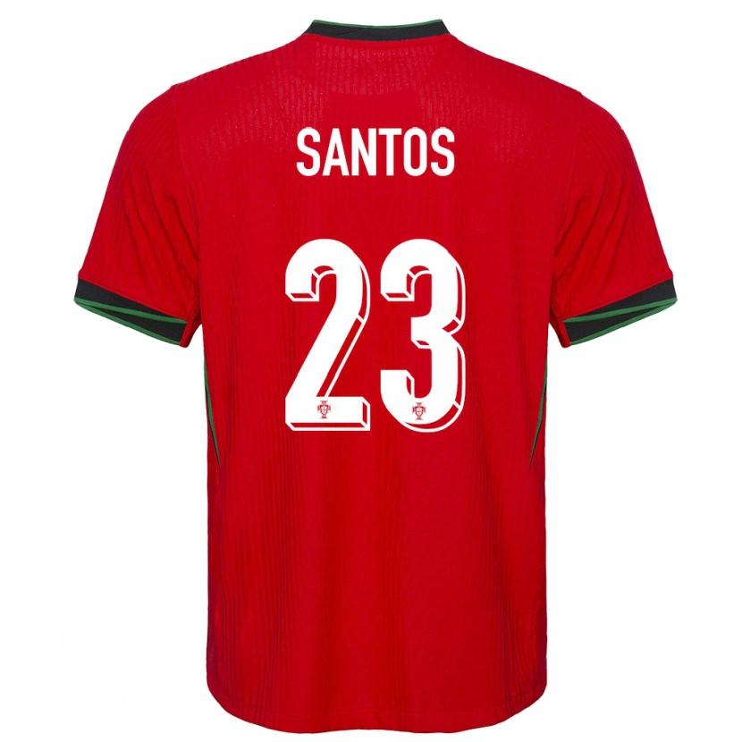 Danxen Mujer Camiseta Portugal Leandro Santos #23 Rojo 1ª Equipación 24-26 La Camisa México