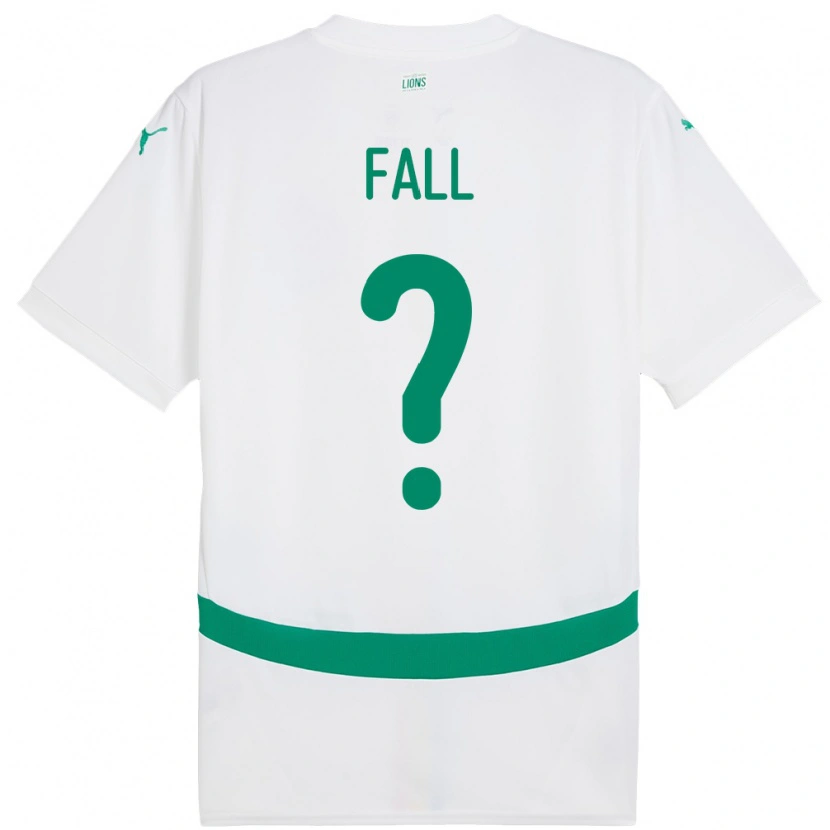 Danxen Mujer Camiseta Senegal Fallou Fall #0 Blanco 1ª Equipación 24-26 La Camisa México