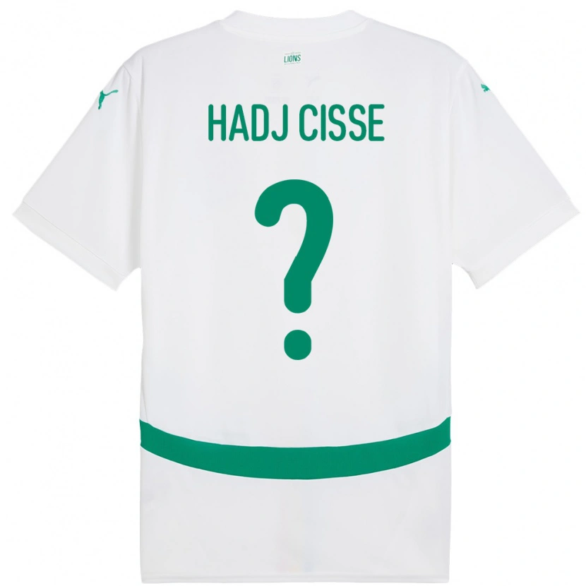 Danxen Mujer Camiseta Senegal El Hadj Cisse #0 Blanco 1ª Equipación 24-26 La Camisa México