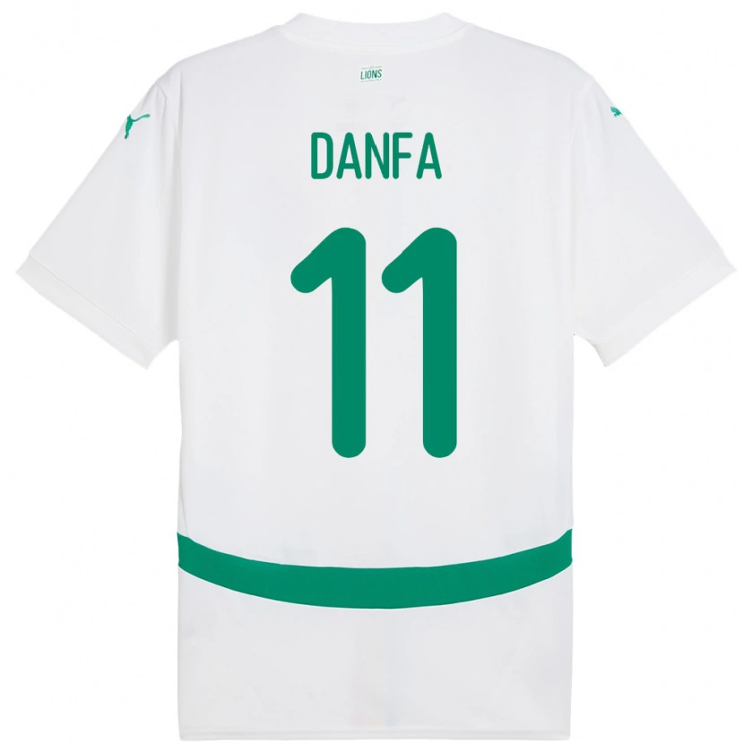 Danxen Mujer Camiseta Senegal Mamadou Danfa #11 Blanco 1ª Equipación 24-26 La Camisa México