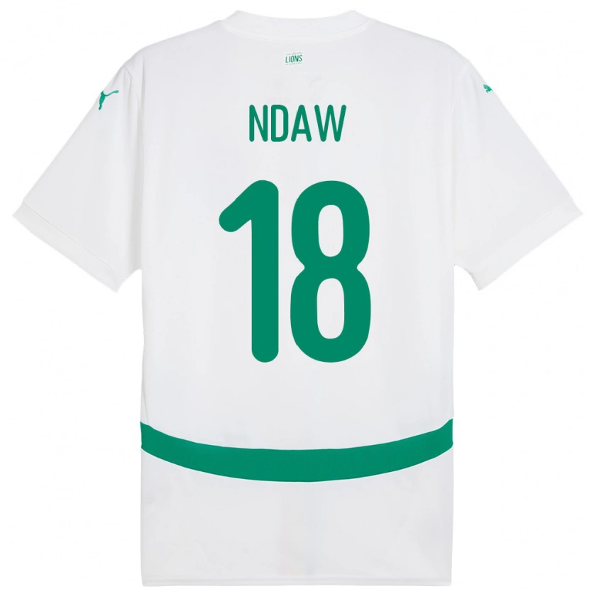Danxen Mujer Camiseta Senegal Faly Ndaw #18 Blanco 1ª Equipación 24-26 La Camisa México