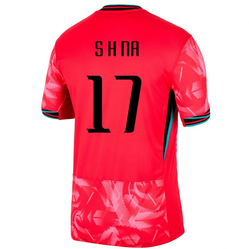 Danxen Mujer Camiseta Corea Del Sur Sang-Ho Na #17 Rojo 1ª Equipación 24-26 La Camisa México
