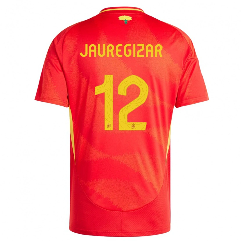 Danxen Mujer Camiseta España Mikel Jauregizar #12 Rojo 1ª Equipación 24-26 La Camisa México