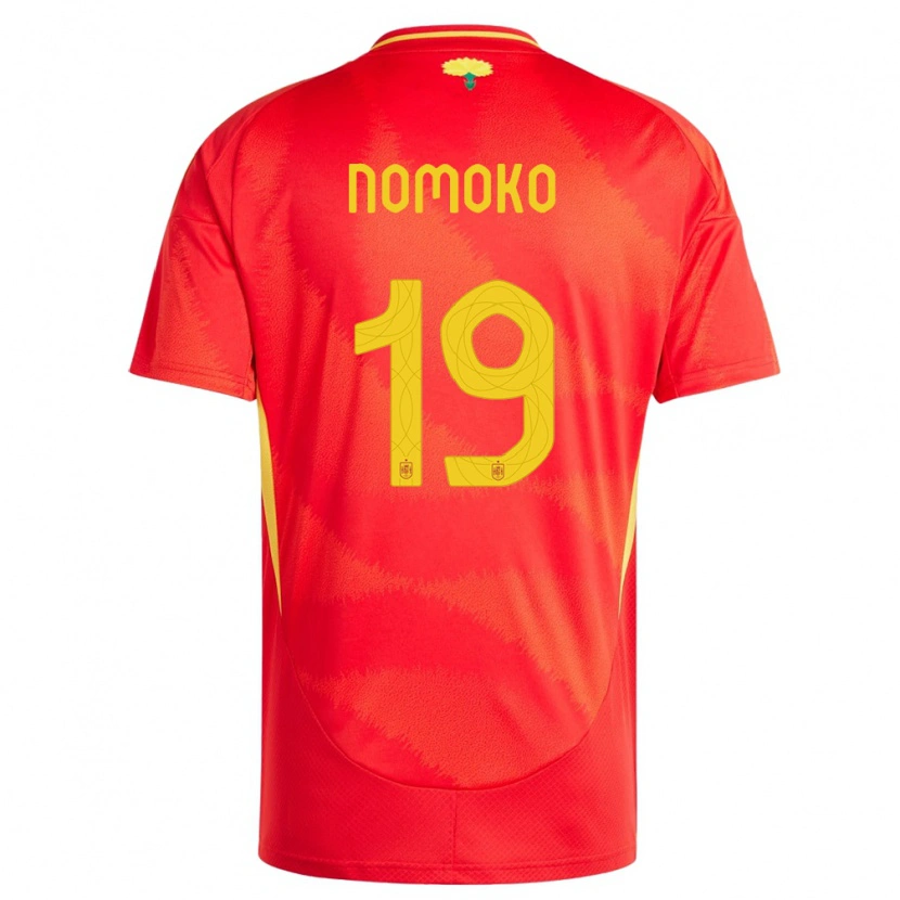 Danxen Mujer Camiseta España Sama Nomoko #19 Rojo 1ª Equipación 24-26 La Camisa México
