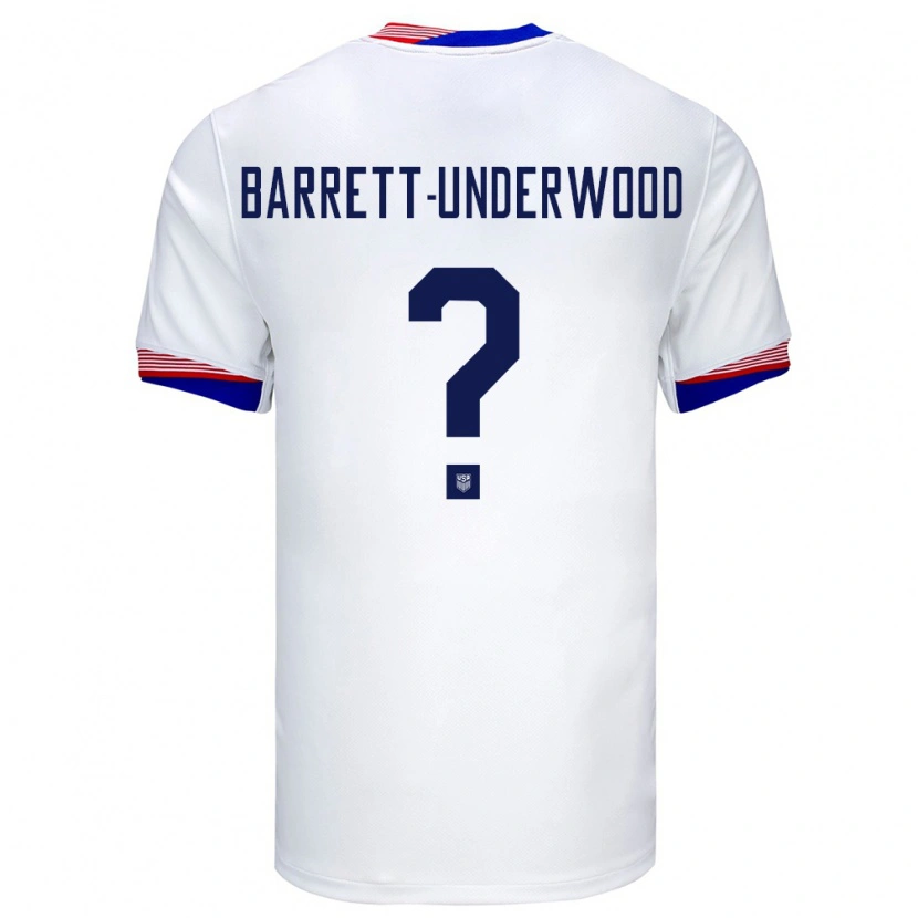 Danxen Mujer Camiseta Estados Unidos Keehan Barret-Underwood #0 Blanco 1ª Equipación 24-26 La Camisa México