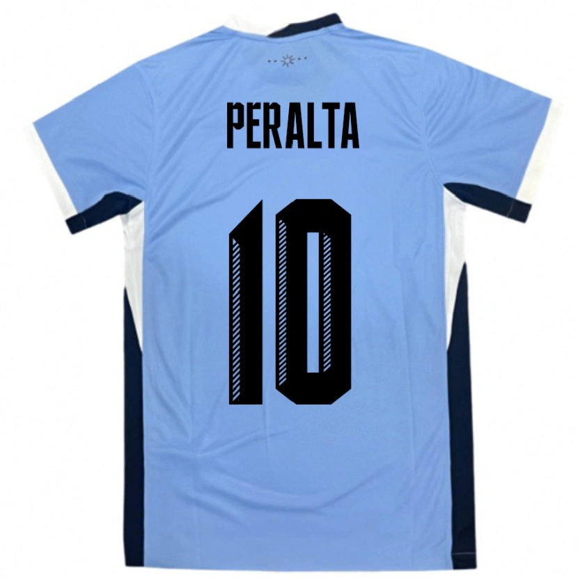 Danxen Mujer Camiseta Uruguay Mateo Peralta #10 Blanco Negro 1ª Equipación 24-26 La Camisa México