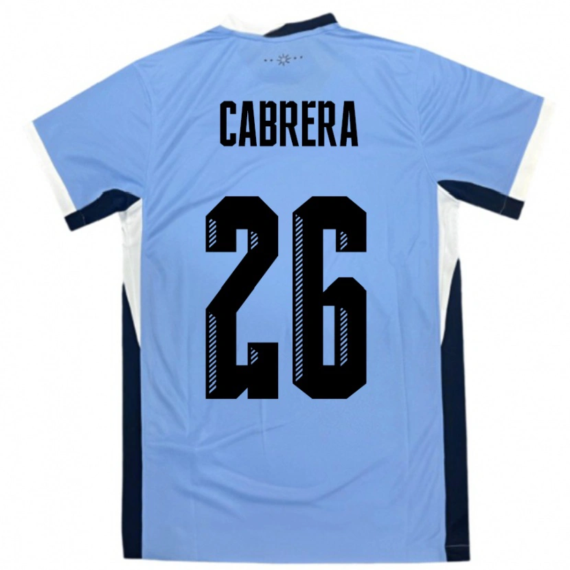 Danxen Mujer Camiseta Uruguay Leandro Cabrera #26 Blanco Negro 1ª Equipación 24-26 La Camisa México