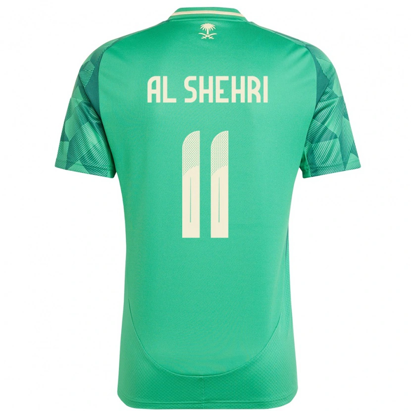 Danxen Mujer Camiseta Arabia Saudita Saleh Al-Shehri #11 Verde 1ª Equipación 24-26 La Camisa México