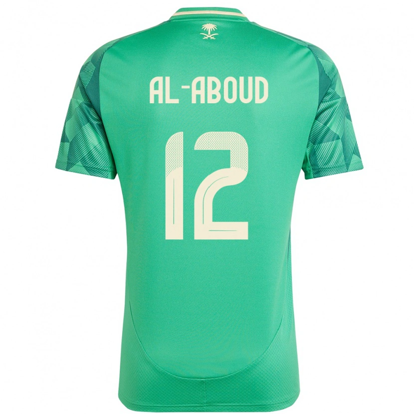 Danxen Mujer Camiseta Arabia Saudita Mehdi Al-Aboud #12 Verde 1ª Equipación 24-26 La Camisa México