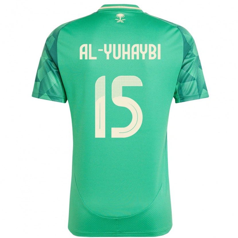 Danxen Mujer Camiseta Arabia Saudita Amar Al-Yuhaybi #15 Verde 1ª Equipación 24-26 La Camisa México