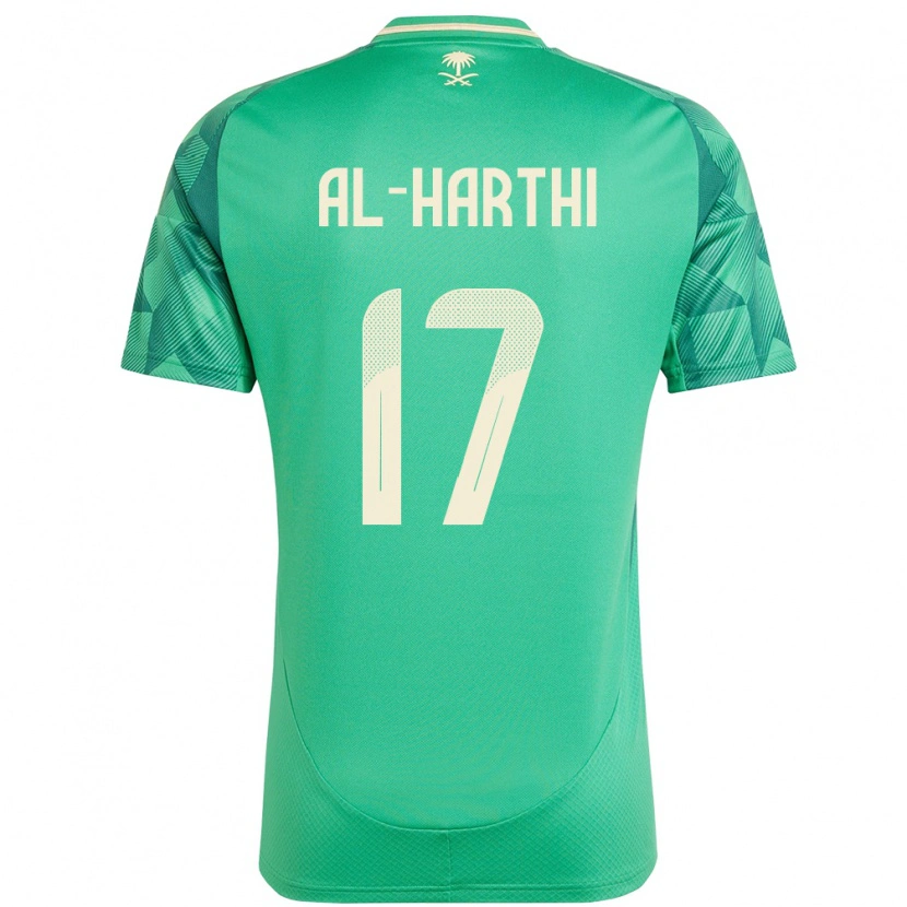 Danxen Mujer Camiseta Arabia Saudita Adel Al-Harthi #17 Verde 1ª Equipación 24-26 La Camisa México