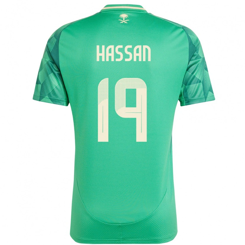 Danxen Mujer Camiseta Arabia Saudita Abdulhakim Hassan #19 Verde 1ª Equipación 24-26 La Camisa México