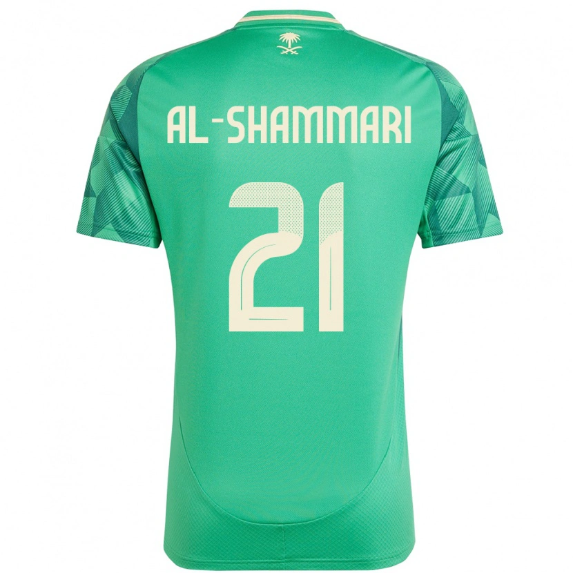 Danxen Mujer Camiseta Arabia Saudita Musaed Al-Shammari #21 Verde 1ª Equipación 24-26 La Camisa México