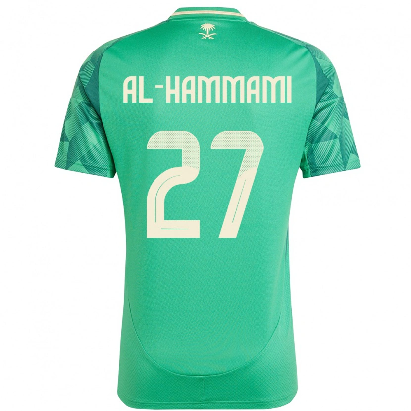 Danxen Mujer Camiseta Arabia Saudita Hammam Al-Hammami #27 Verde 1ª Equipación 24-26 La Camisa México