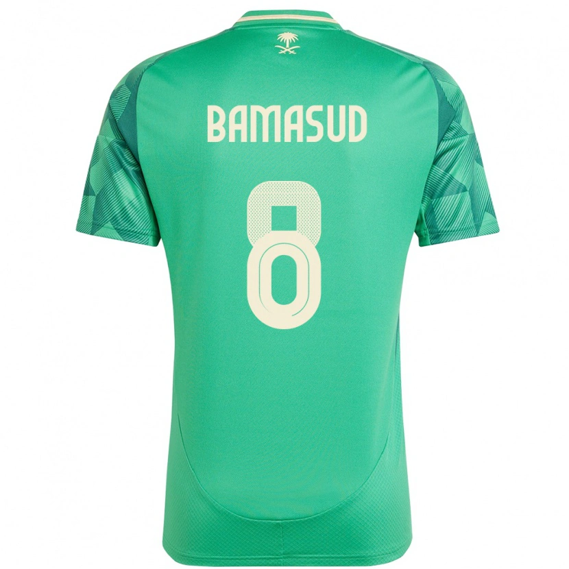 Danxen Mujer Camiseta Arabia Saudita Ahmed Bamasud #8 Verde 1ª Equipación 24-26 La Camisa México