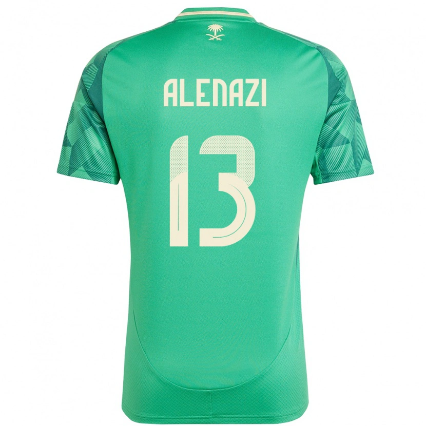 Danxen Mujer Camiseta Arabia Saudita Abdullah Alenazi #13 Verde 1ª Equipación 24-26 La Camisa México